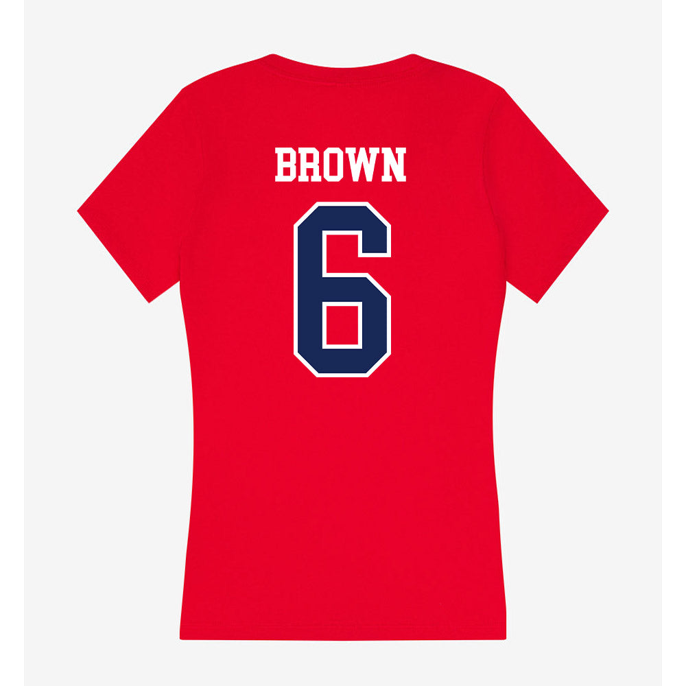 Arizona - NCAA Football : Taye Brown - Women's V-Neck T-Shirt-1
