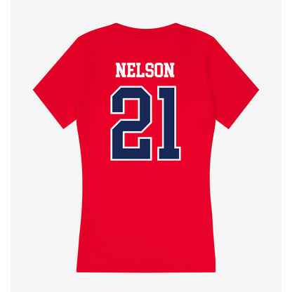 Arizona - NCAA Men's Basketball : Evan Nelson - Women's V-Neck T-Shirt-1