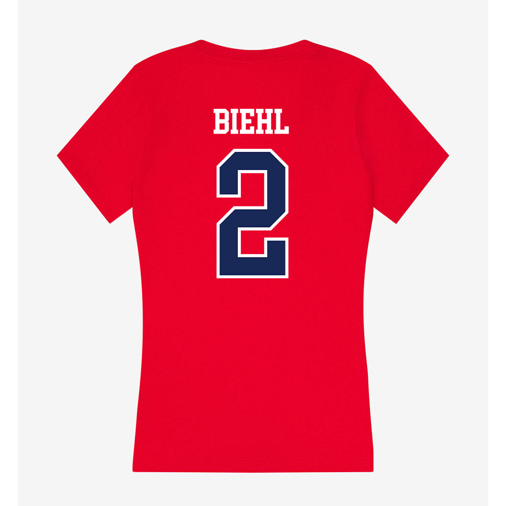 Arizona - NCAA Softball : Tayler Biehl - Women's V-Neck T-Shirt-1