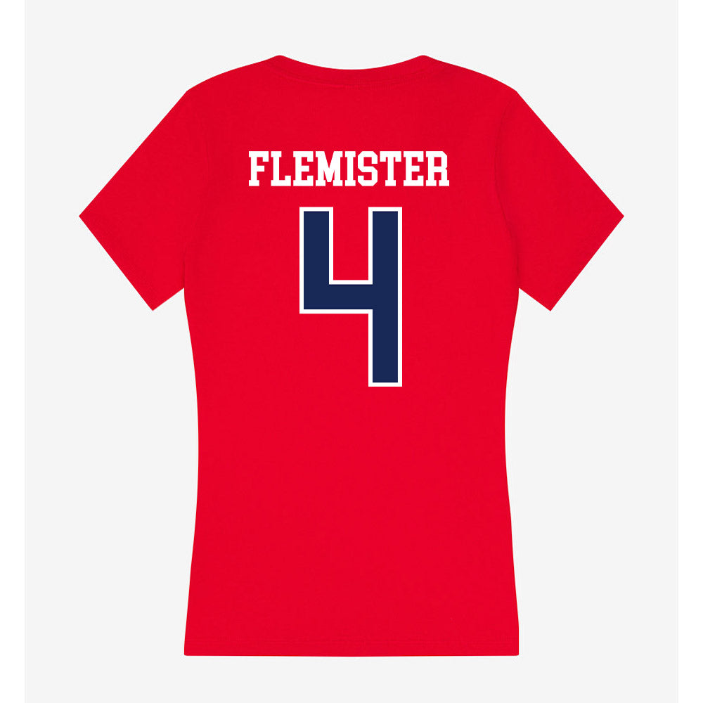 Arizona - NCAA Women's Volleyball : Maya Flemister - Women's V-Neck T-Shirt-1