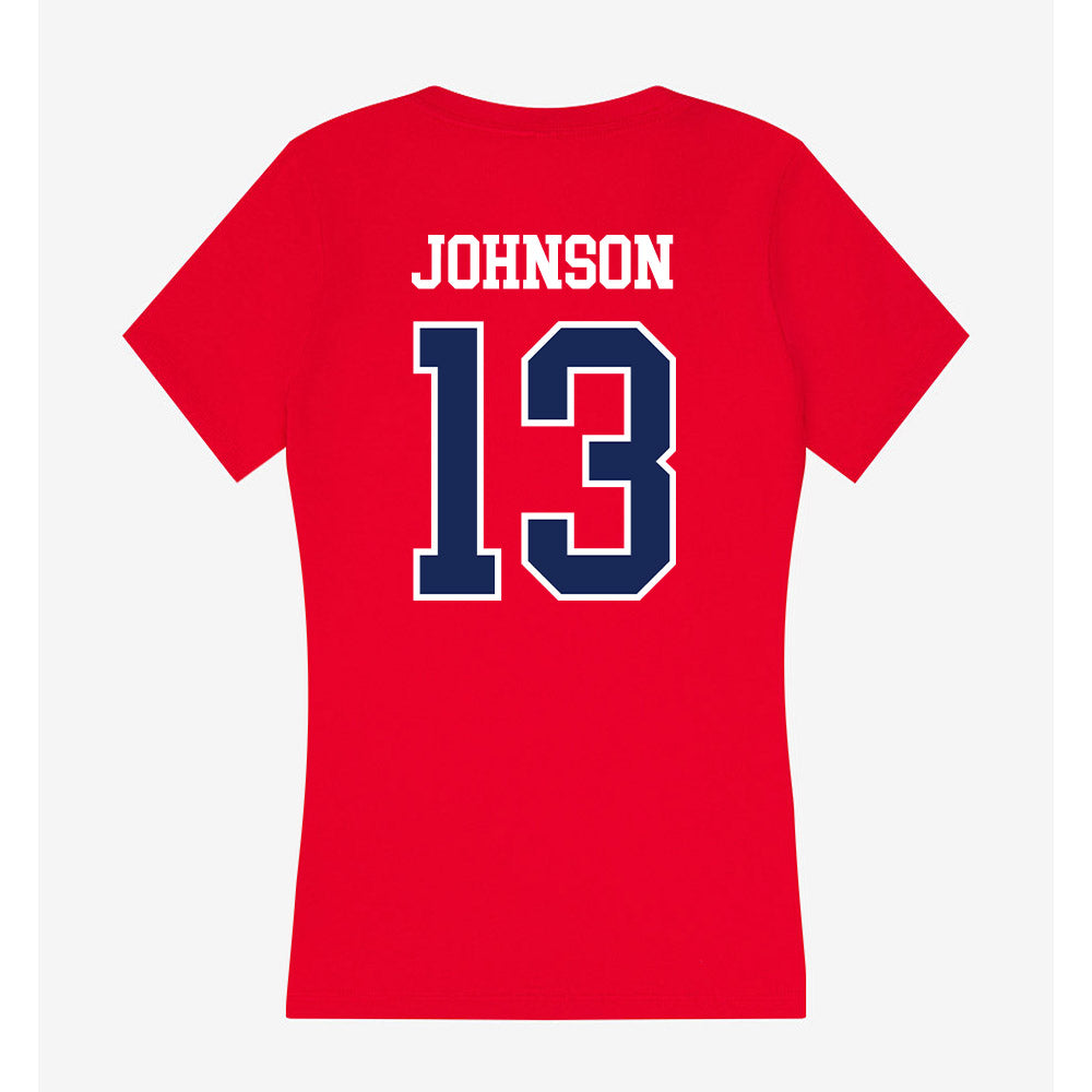 Arizona - NCAA Women's Soccer : Kyleigh Johnson - Women's V-Neck T-Shirt-1
