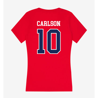 Arizona - NCAA Women's Volleyball : Britt Carlson - Women's V-Neck T-Shirt-1