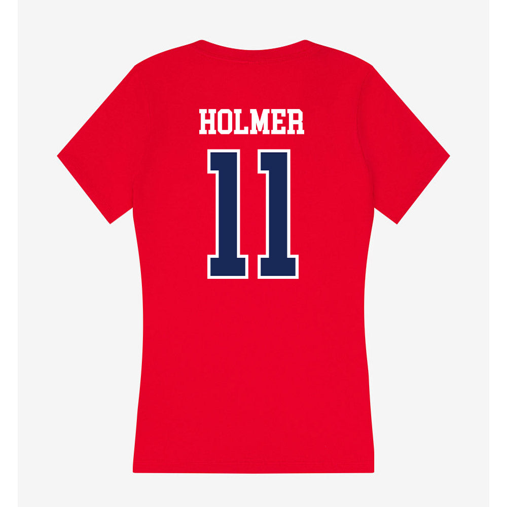 Arizona - NCAA Beach Volleyball : Regan Holmer - Women's V-Neck T-Shirt-1