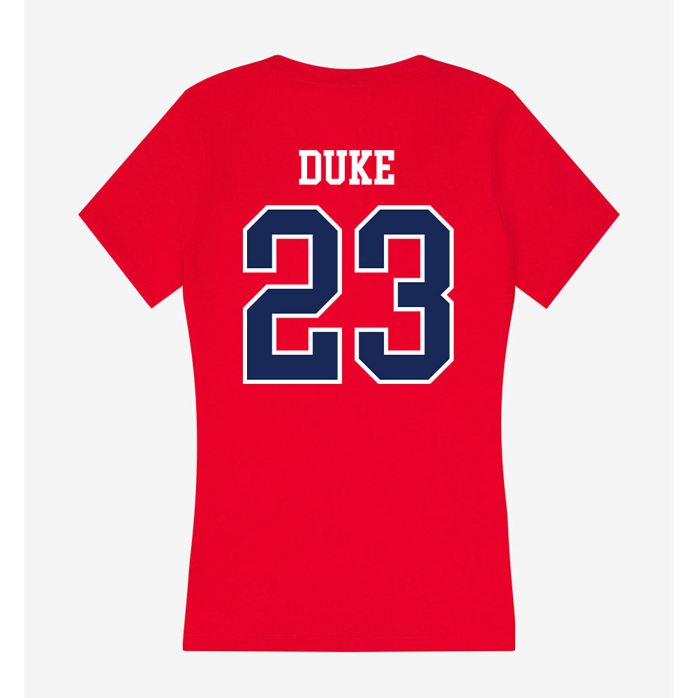 Arizona - NCAA Softball : Shyanne Duke - Women's V-Neck T-Shirt-1