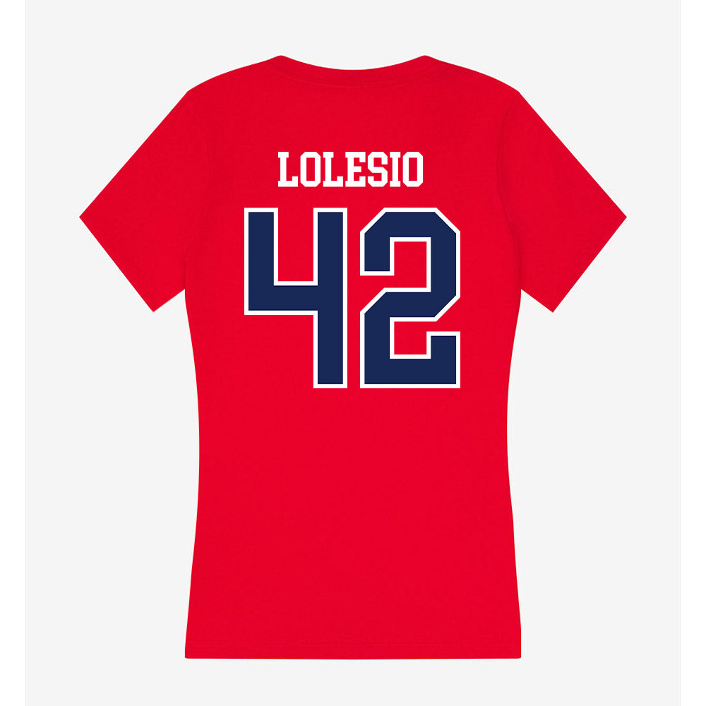 Arizona - NCAA Football : Dominic Lolesio - Women's V-Neck T-Shirt-1