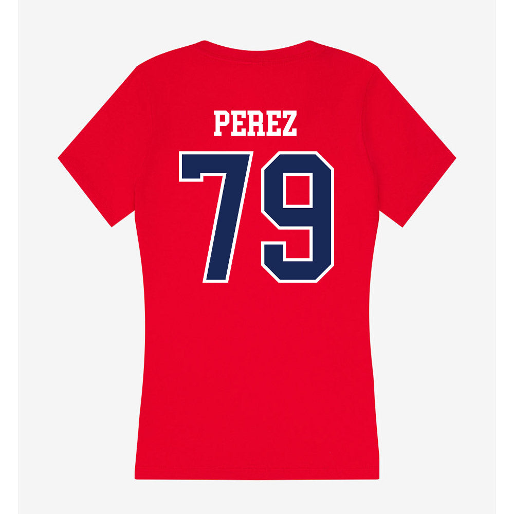 Arizona - NCAA Football : Isaac Perez - Women's V-Neck T-Shirt-1