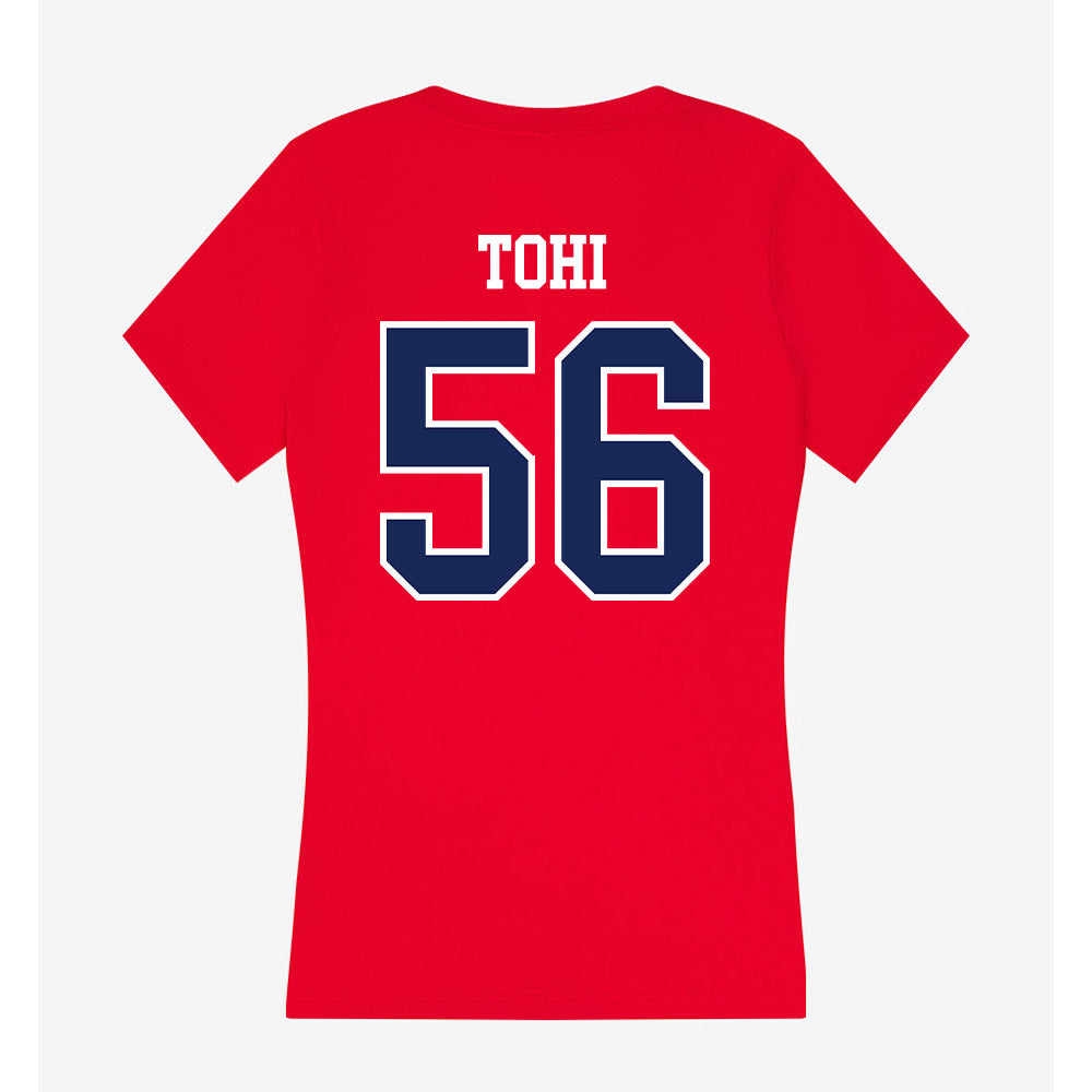 Arizona - NCAA Football : Sione Tohi - Women's V-Neck T-Shirt-1
