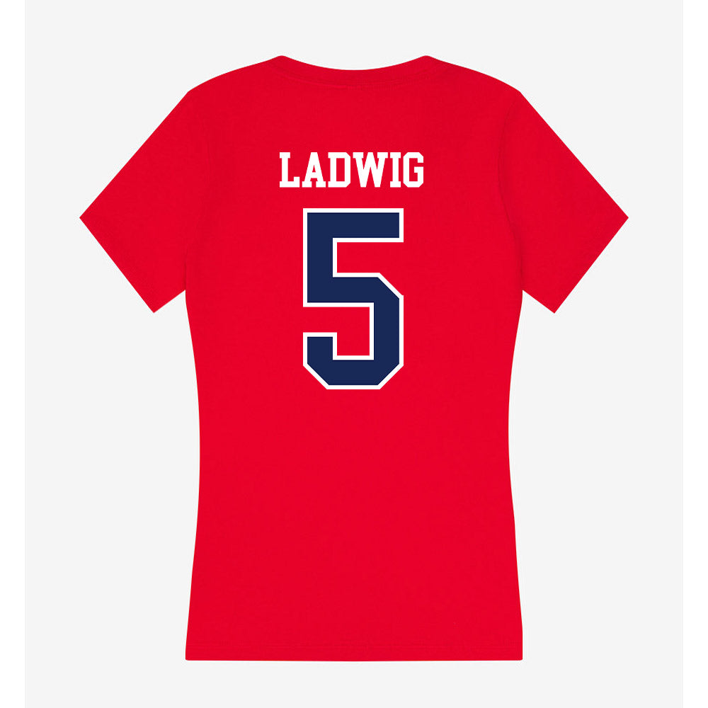 Arizona - NCAA Women's Basketball : Molly Ladwig - Women's V-Neck T-Shirt-1