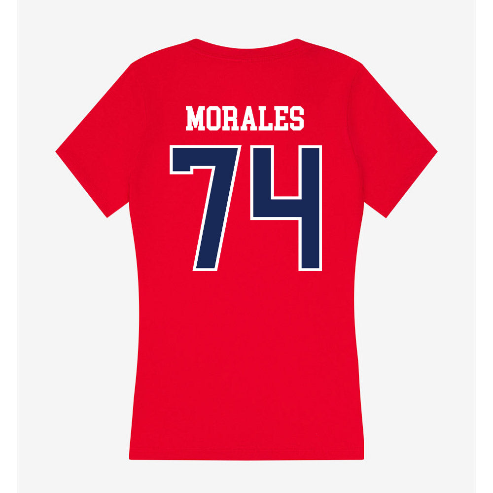 Arizona - NCAA Football : Justin Morales - Women's V-Neck T-Shirt-1