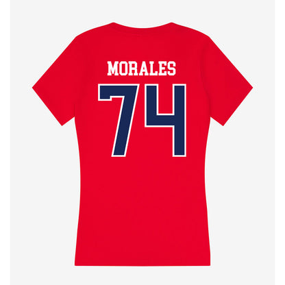 Arizona - NCAA Football : Justin Morales - Women's V-Neck T-Shirt-1