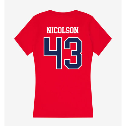 Arizona - NCAA Football : Drew Nicolson - Women's V-Neck T-Shirt-1