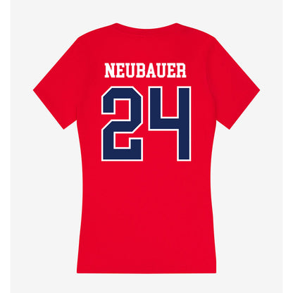 Arizona - NCAA Beach Volleyball : Ella Neubauer - Women's V-Neck T-Shirt-1