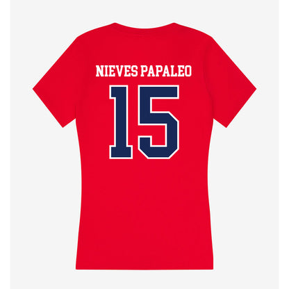 Arizona - NCAA Beach Volleyball : Adriana Nieves Papaleo - Women's V-Neck T-Shirt-1