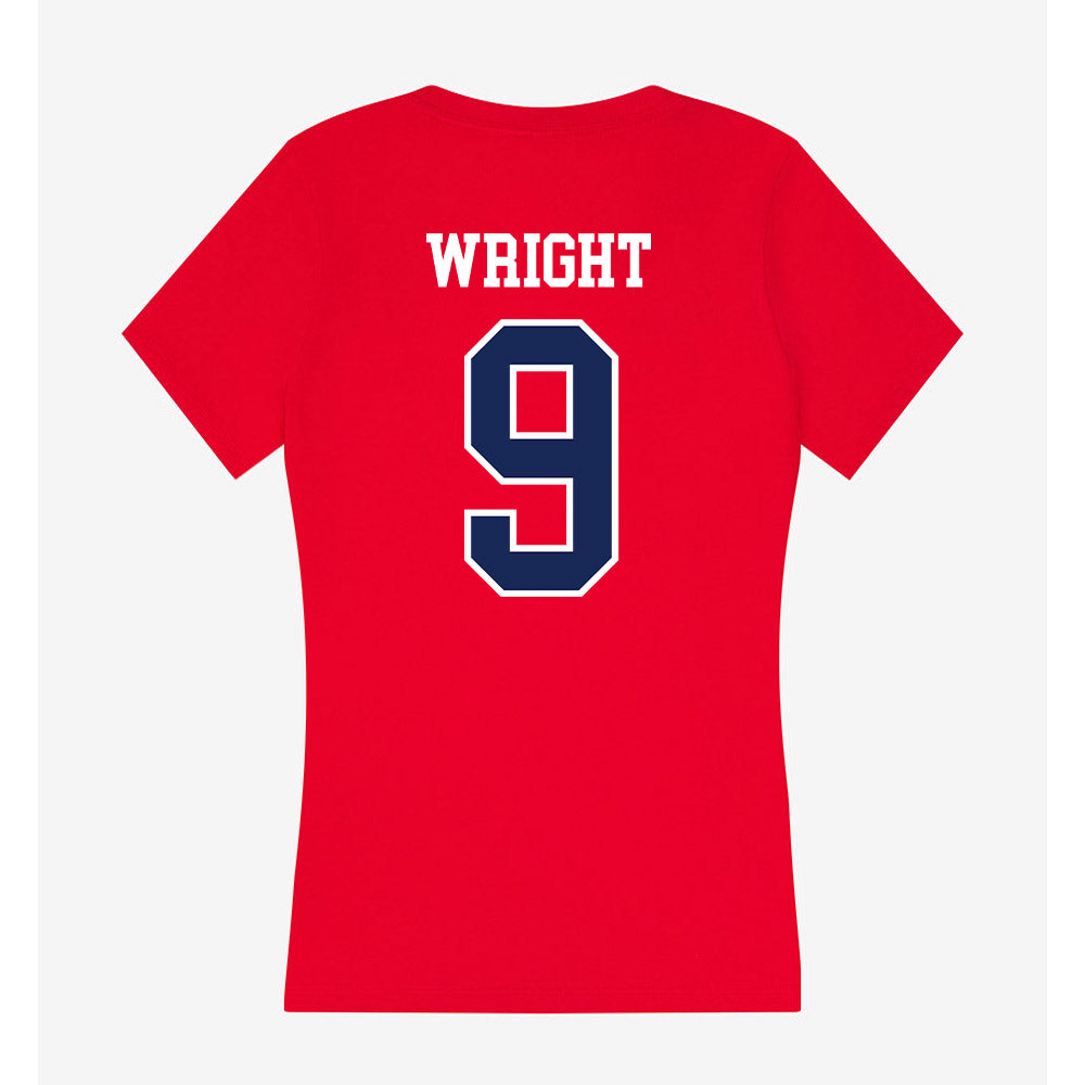 Arizona - NCAA Softball : Sarah Wright - Women's V-Neck T-Shirt-1