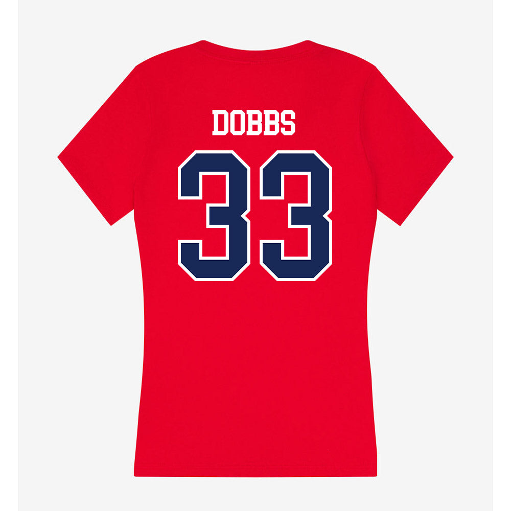 Arizona - NCAA Beach Volleyball : Taylor Dobbs - Women's V-Neck T-Shirt-1