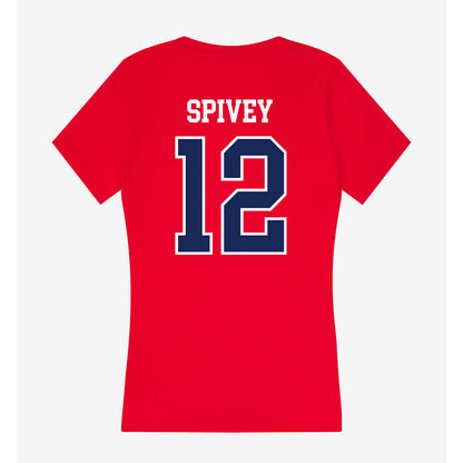 Arizona - NCAA Football : Tre Spivey - Women's V-Neck T-Shirt-1