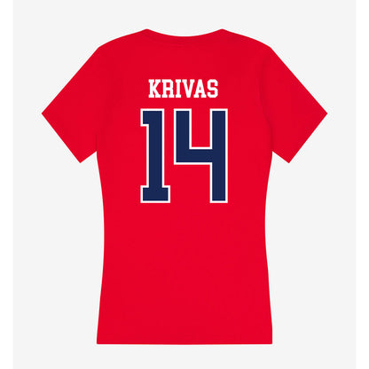 Arizona - NCAA Men's Basketball : Motiejus Krivas - Women's V-Neck T-Shirt-1
