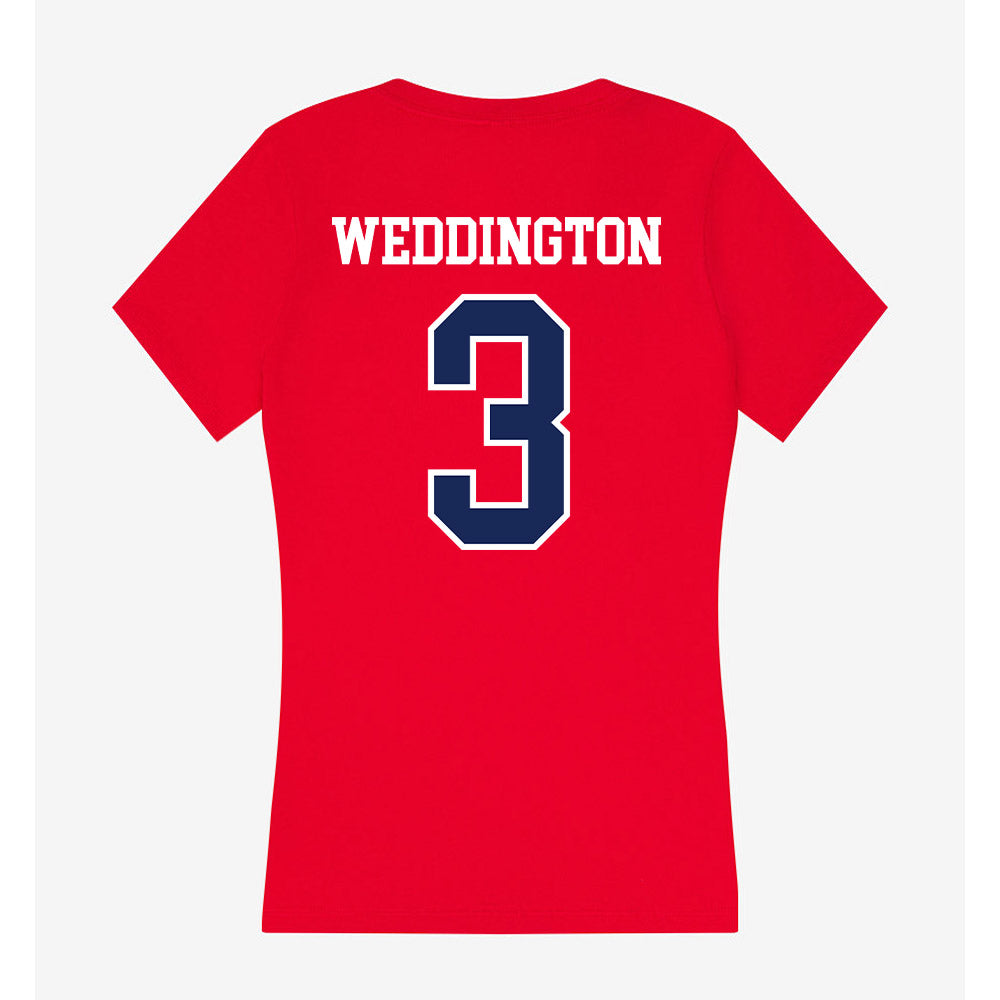 Arizona - NCAA Women's Soccer : Shanti Weddington - Women's V-Neck T-Shirt-1