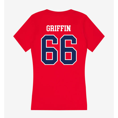 Arizona - NCAA Football : Jaxon Griffin - Women's V-Neck T-Shirt-1