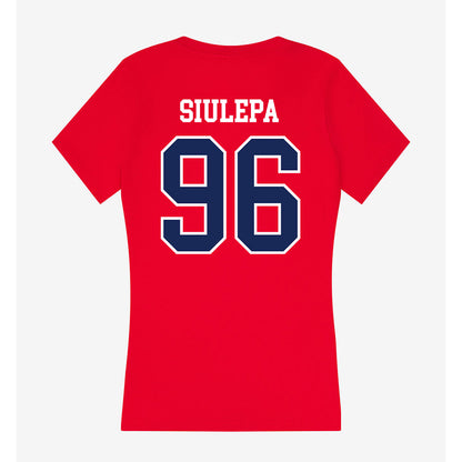 Arizona - NCAA Football : Zac Siulepa - Women's V-Neck T-Shirt-1