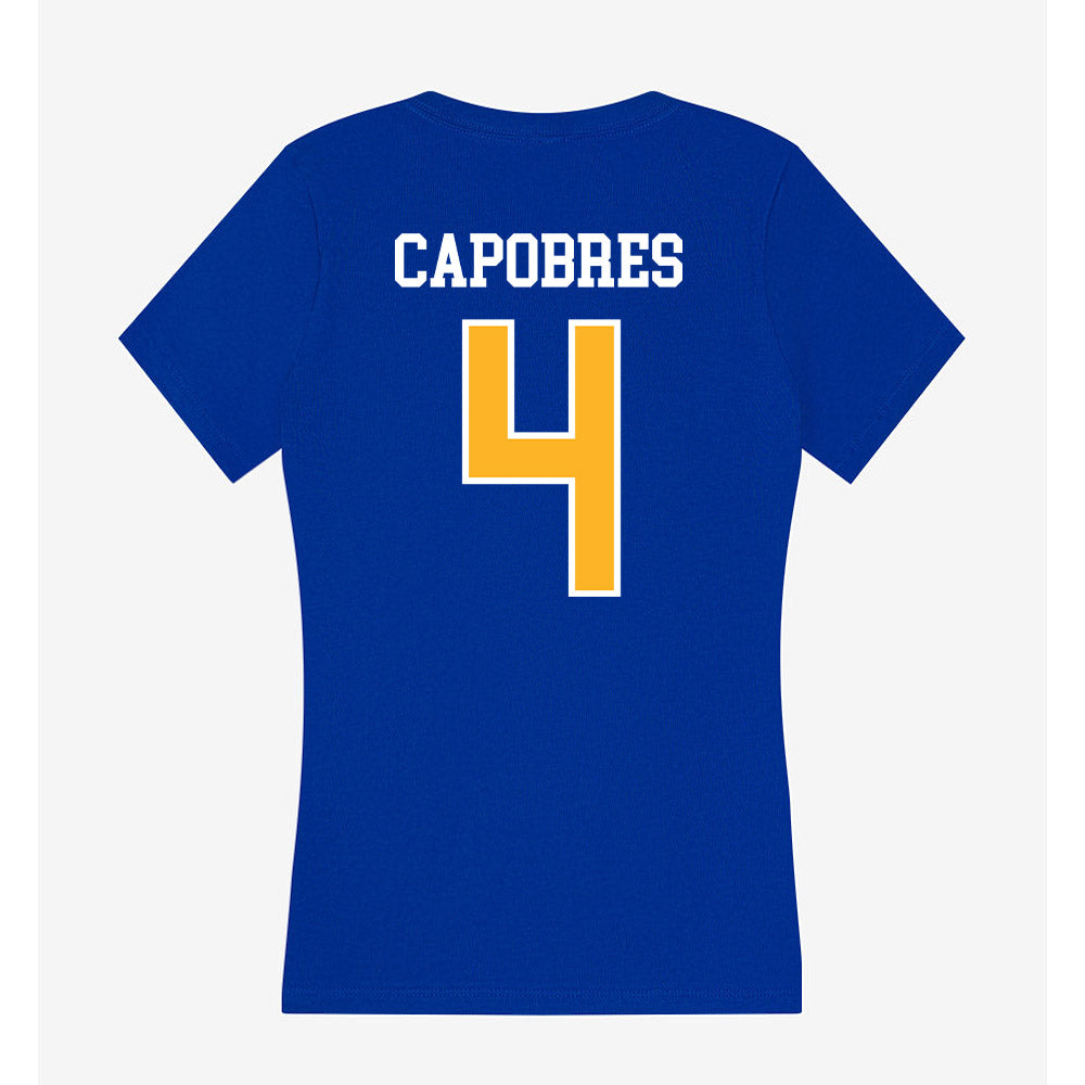 Pittsburgh - NCAA Women's Lacrosse : Anna Capobres - Women's V-Neck T-Shirt-1