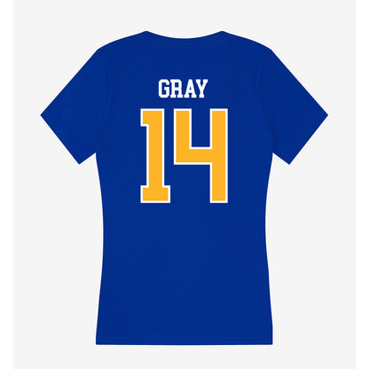 Pittsburgh - NCAA Baseball : Mikey Gray - Women's V-Neck T-Shirt-1