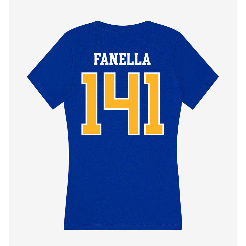 Pittsburgh - NCAA Wrestling : Nico Fanella - Women's V-Neck T-Shirt-1