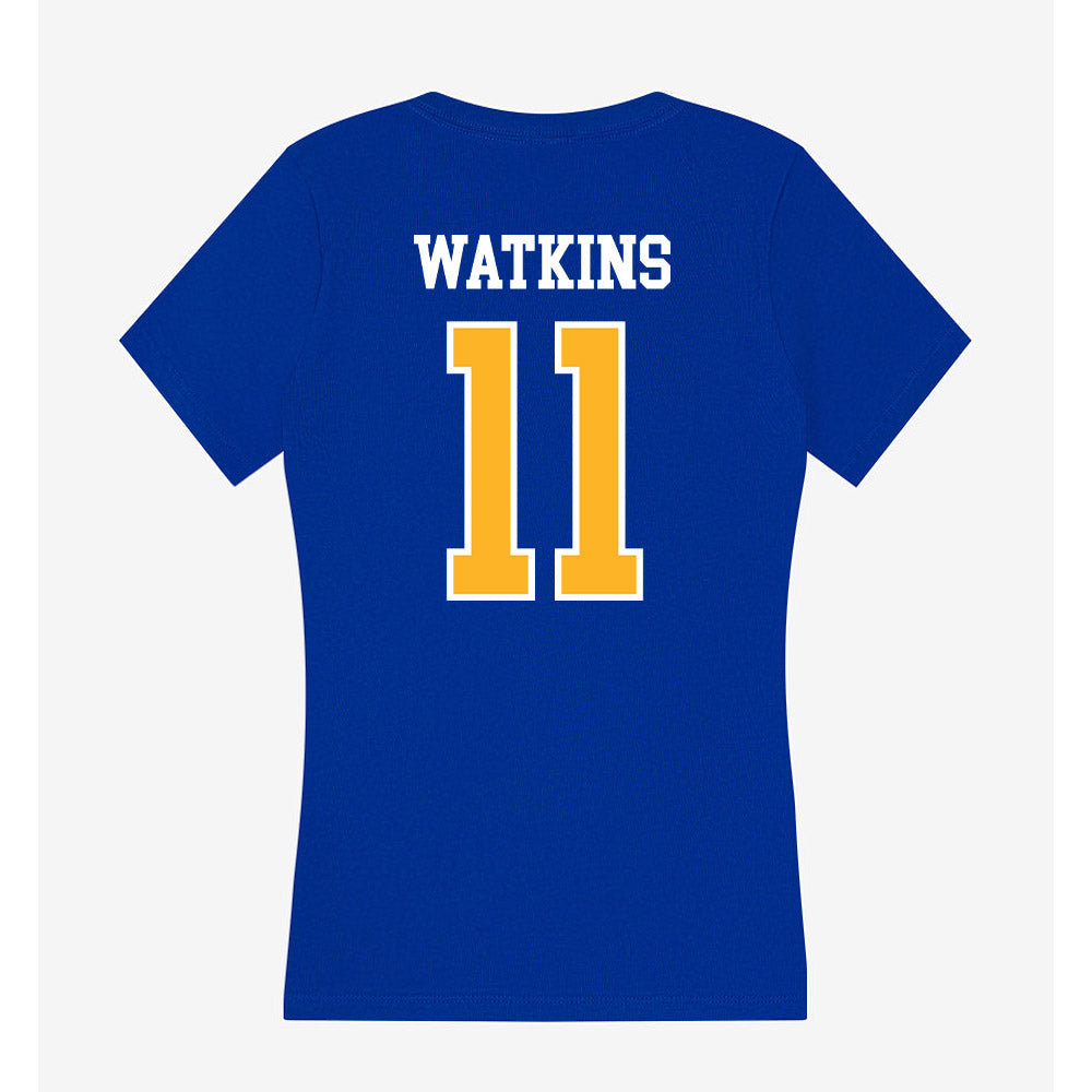 Pittsburgh - NCAA Women's Basketball : Avery Watkins - Women's V-Neck T-Shirt-1