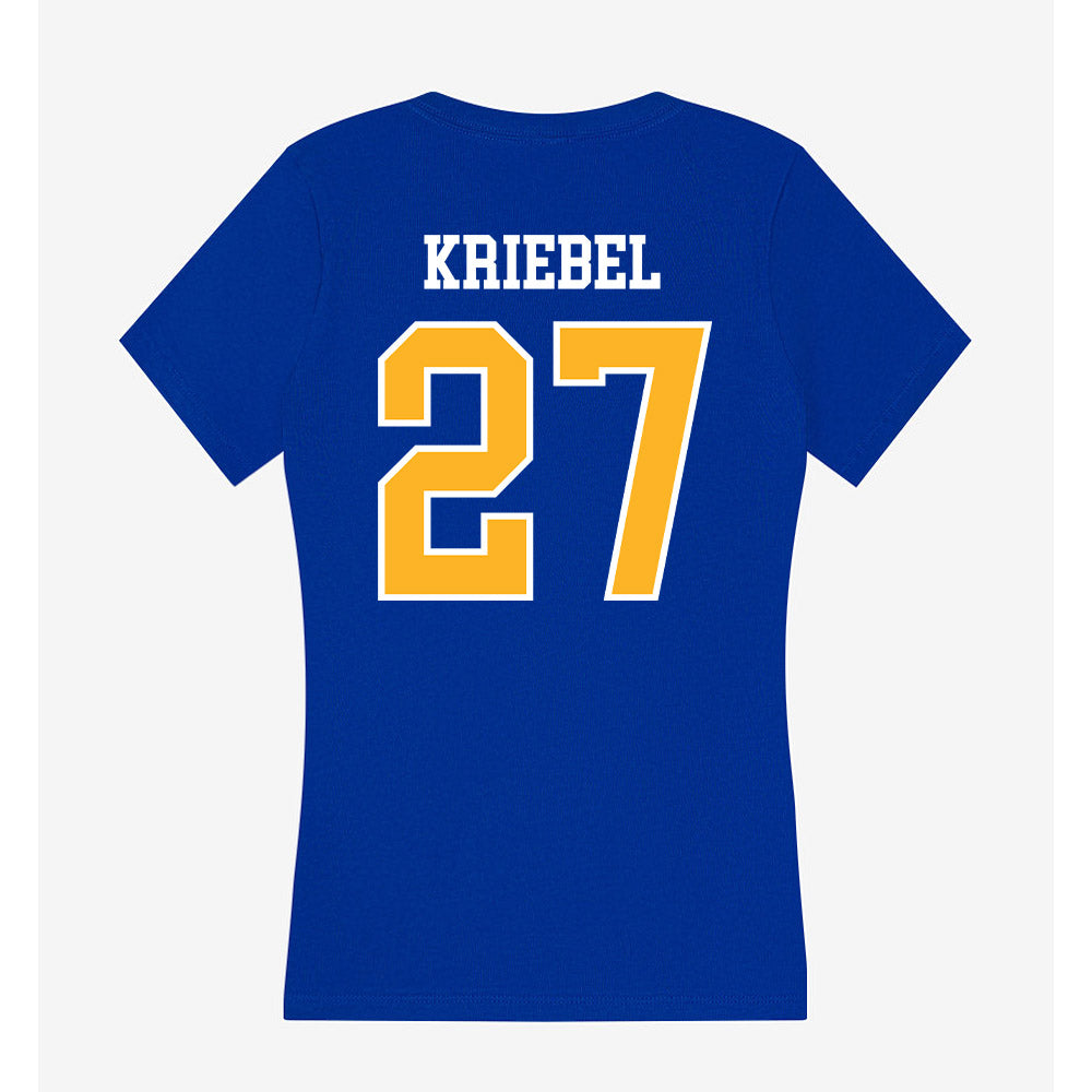 Pittsburgh - NCAA Baseball : Chase Kriebel - Women's V-Neck T-Shirt-1