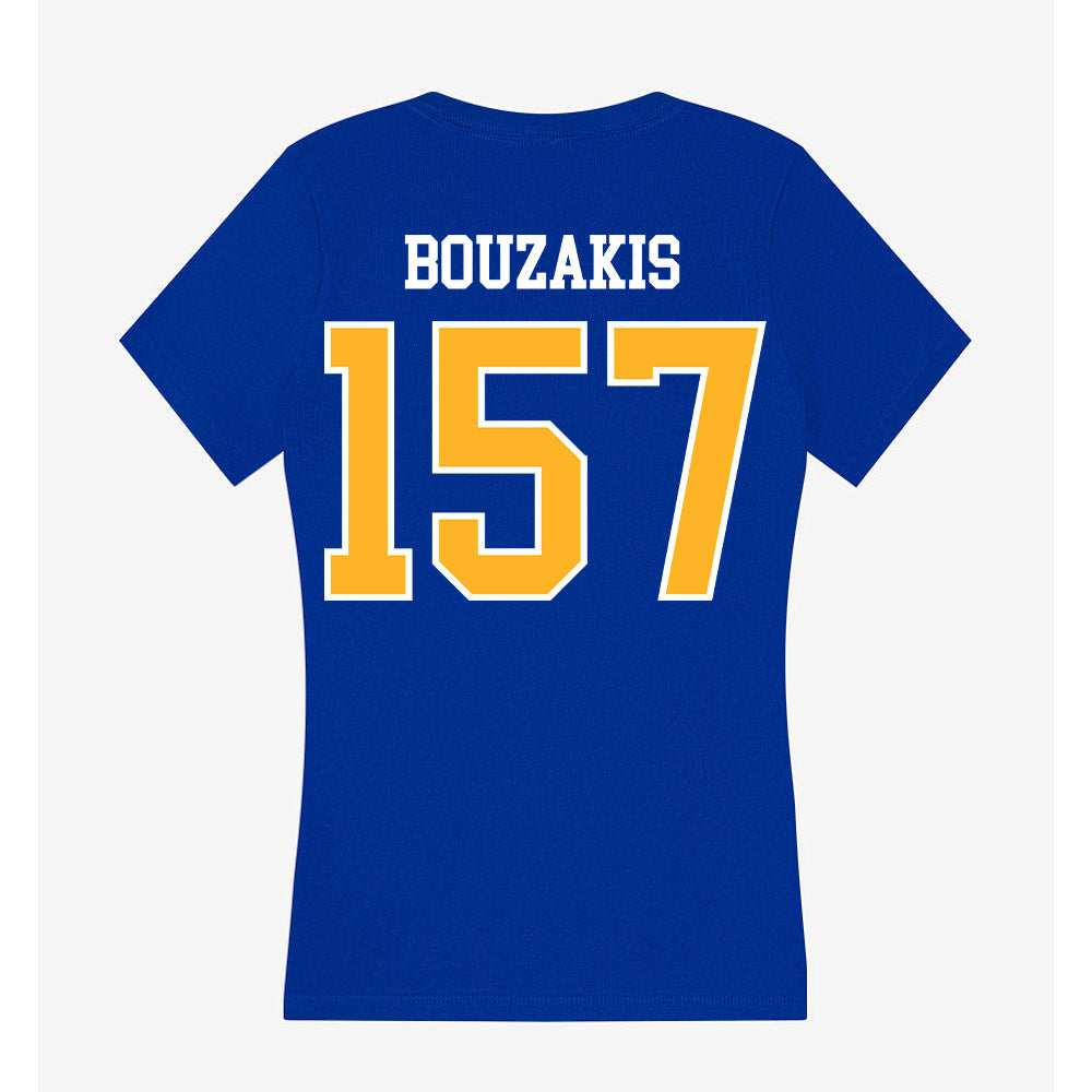 Pittsburgh - NCAA Wrestling : Vince Bouzakis - Women's V-Neck T-Shirt-1