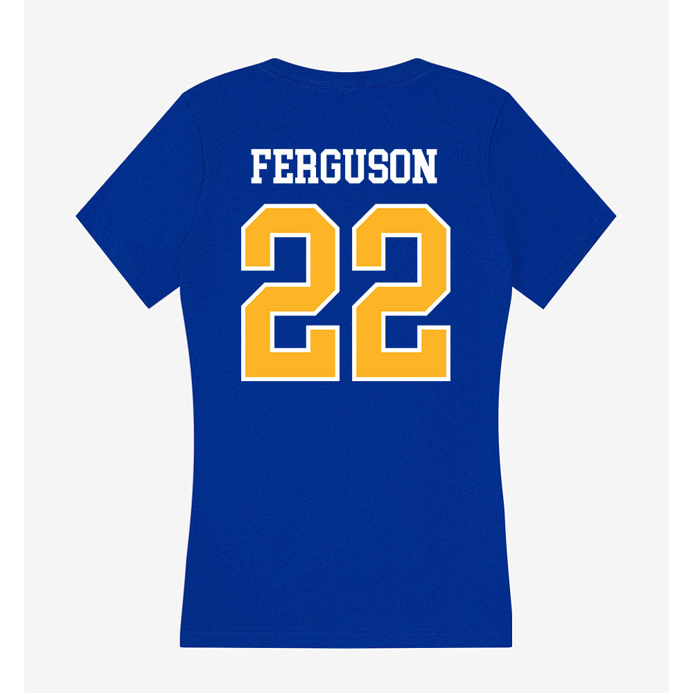 Pittsburgh - NCAA Football : Zion Ferguson - Women's V-Neck T-Shirt-1