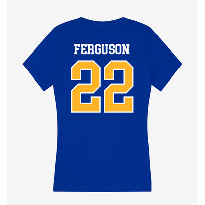 Pittsburgh - NCAA Football : Zion Ferguson - Women's V-Neck T-Shirt-1