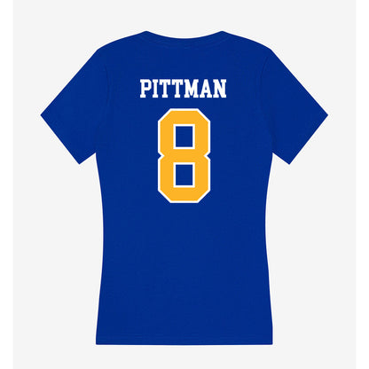 Pittsburgh - NCAA Softball : Kyra Pittman - Women's V-Neck T-Shirt-1