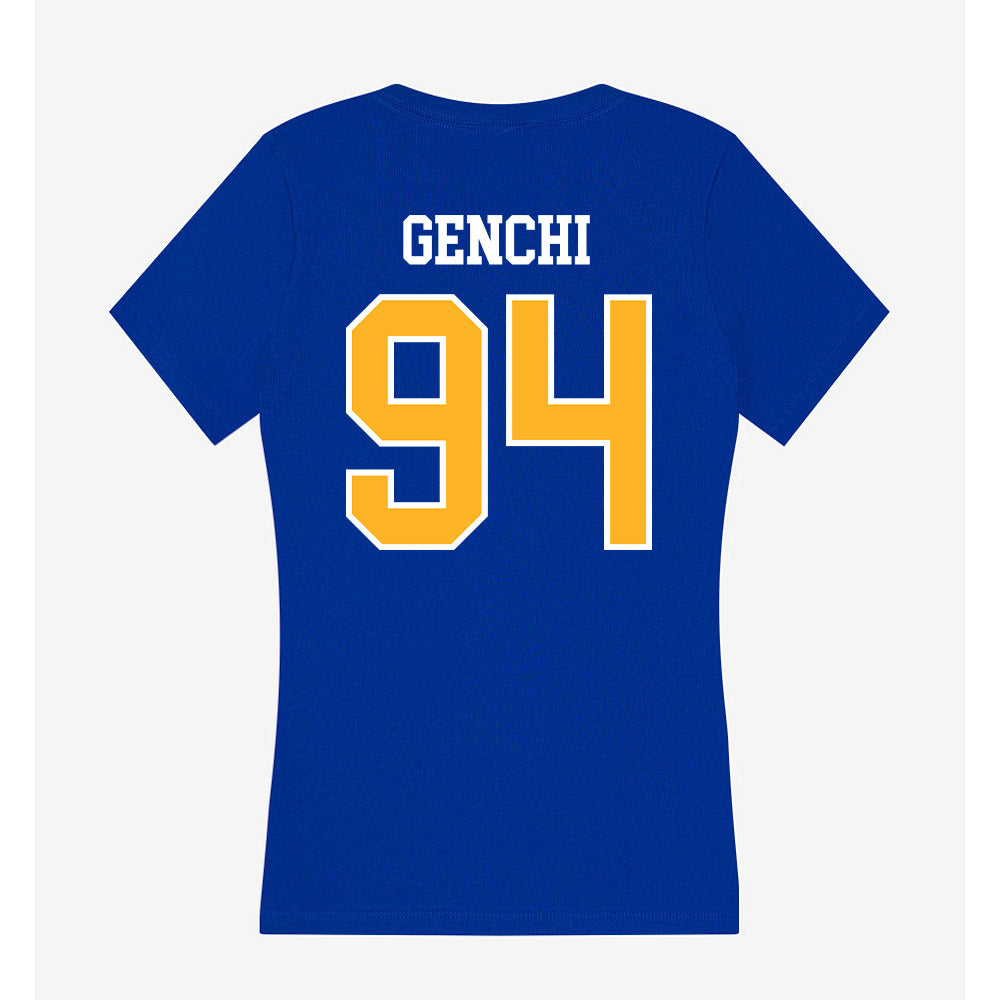 Pittsburgh - NCAA Football : Carter Genchi - Women's V-Neck T-Shirt-1