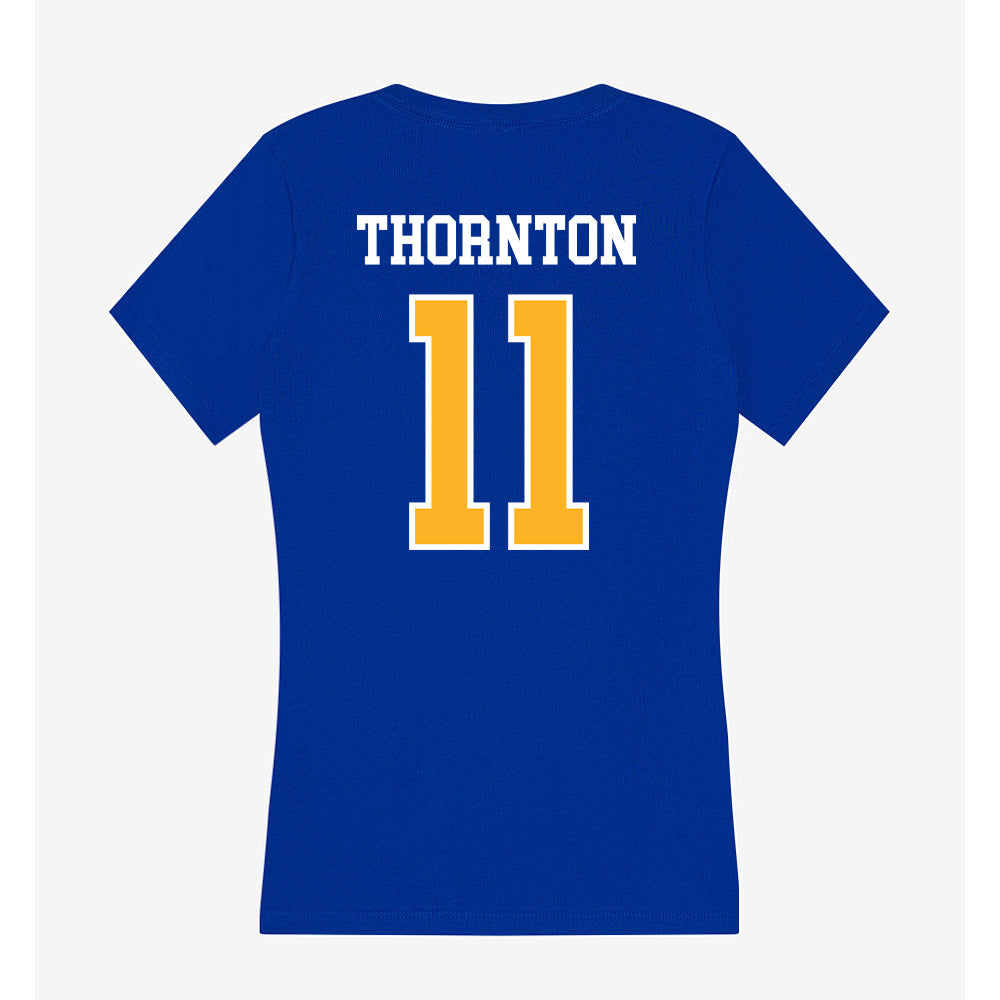 Pittsburgh - NCAA Softball : Amelia Thornton - Women's V-Neck T-Shirt-1