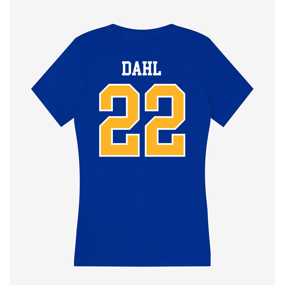 Pittsburgh - NCAA Men's Soccer : Lasse Dahl - Women's V-Neck T-Shirt-1