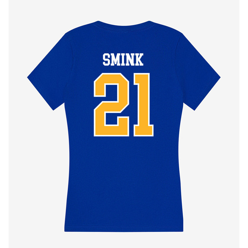 Pittsburgh - NCAA Baseball : Eddie Smink - Women's V-Neck T-Shirt-1