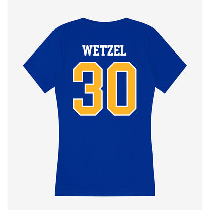 Pittsburgh - NCAA Football : John Wetzel - Women's V-Neck T-Shirt-1
