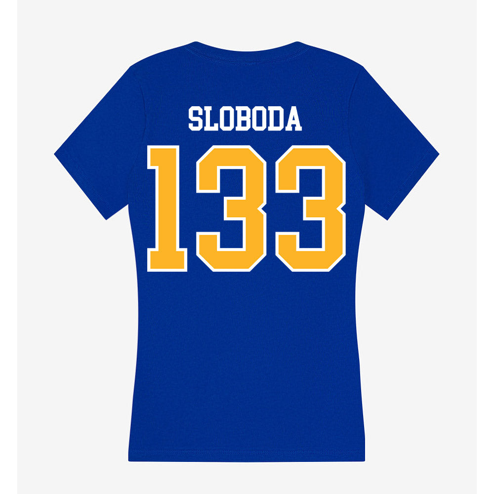 Pittsburgh - NCAA Wrestling : Santino Sloboda - Women's V-Neck T-Shirt-1
