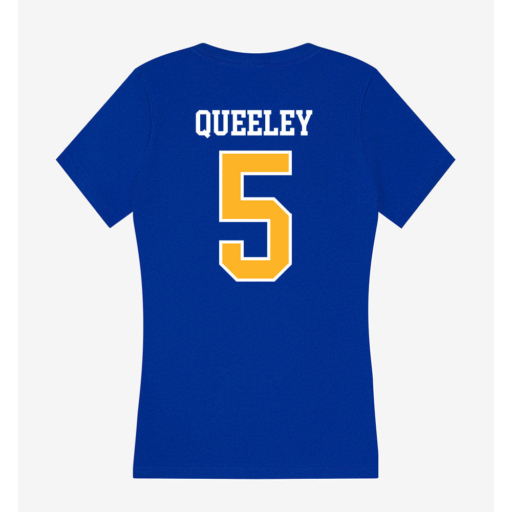 Pittsburgh - NCAA Women's Basketball : Jayda Queeley - Women's V-Neck T-Shirt-1