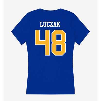 Pittsburgh - NCAA Baseball : Andrew Luczak - Women's V-Neck T-Shirt-1