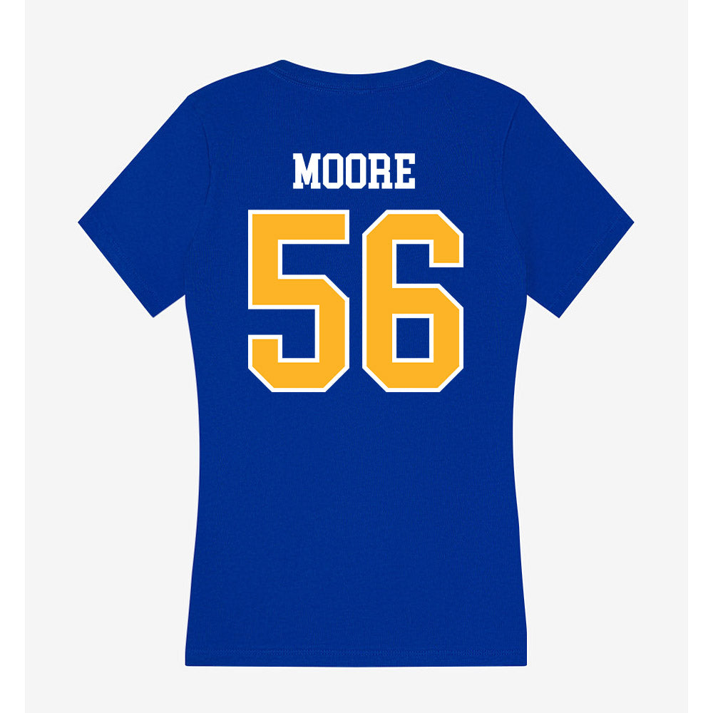 Pittsburgh - NCAA Football : Jaeden Moore - Women's V-Neck T-Shirt-1