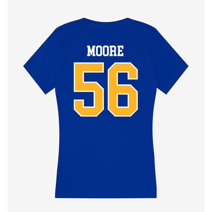 Pittsburgh - NCAA Football : Jaeden Moore - Women's V-Neck T-Shirt-1