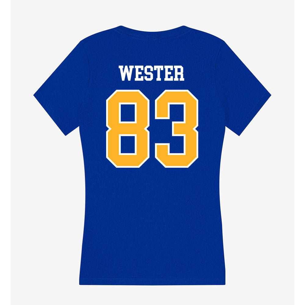 Pittsburgh - NCAA Football : Dylan Wester - Women's V-Neck T-Shirt-1