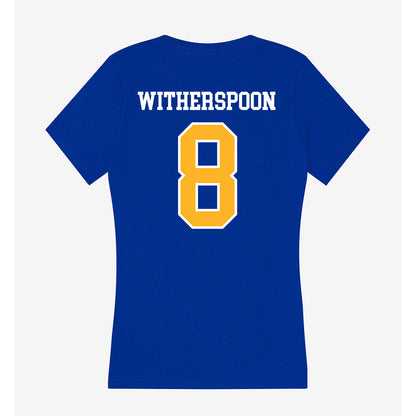 Pittsburgh - NCAA Men's Basketball : Omari Witherspoon - Women's V-Neck T-Shirt-1