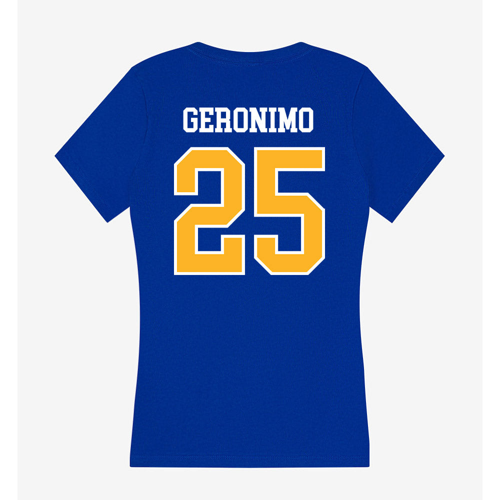 Pittsburgh - NCAA Softball : Cyara Geronimo - Women's V-Neck T-Shirt-1
