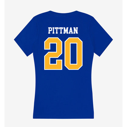 Pittsburgh - NCAA Football : Joshua Pittman - Women's V-Neck T-Shirt-1