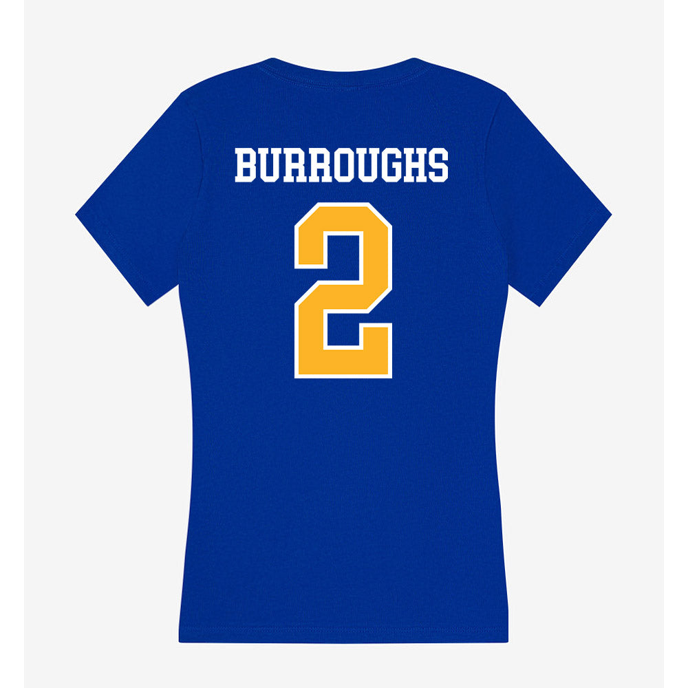 Pittsburgh - NCAA Baseball : Keeton Burroughs - Women's V-Neck T-Shirt-1