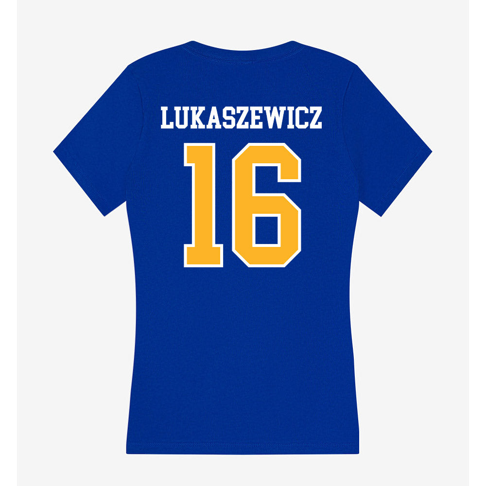 Pittsburgh - NCAA Softball : Allie Lukaszewicz - Women's V-Neck T-Shirt-1