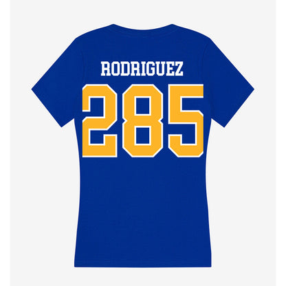 Pittsburgh - NCAA Wrestling : Caleb Rodriguez - Women's V-Neck T-Shirt-1